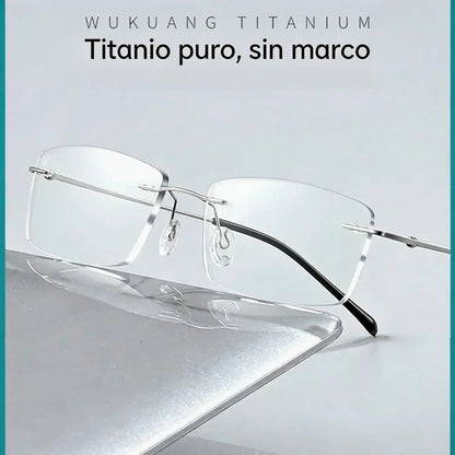 👓 Gafas profesionales sin montura de alta calidad, extremadamente ligeras y de alta claridad, con protección contra la luz azul. Diseño unisex. ✨