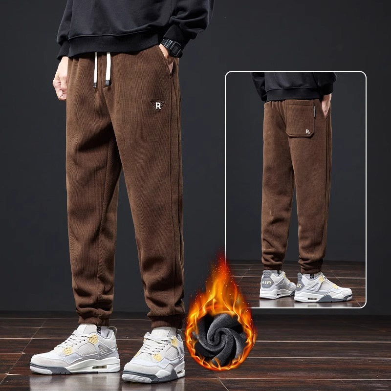 🔥🔥【M-5XL】🖤Nove zimske hlače za moške, plus žametne in debele žametne hlače, tople in ležerne moške hlače