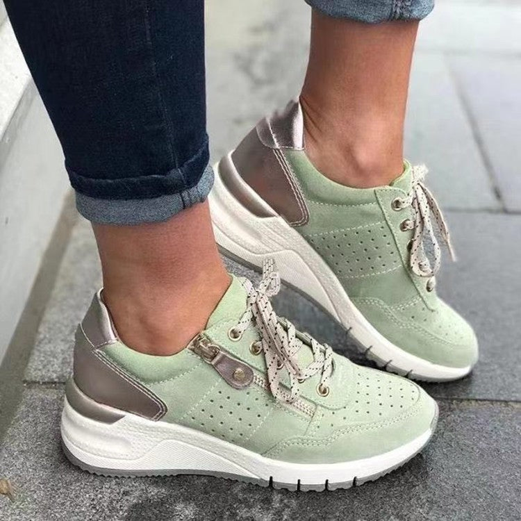 🔥Τελευταία μέρα έκπτωσης 50% - Μοντέρνα, άνετα ορθοπεδικά παπούτσια με πλαϊνό φερμουάρ και χοντρή σόλα για γυναίκες