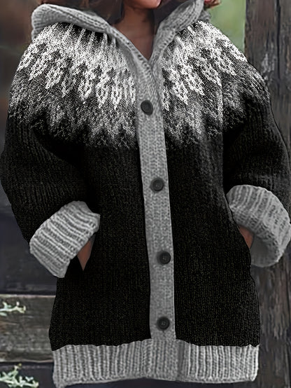 【S~5XL】✨Elegantna šarena jakna s kapuljačom i retro printom