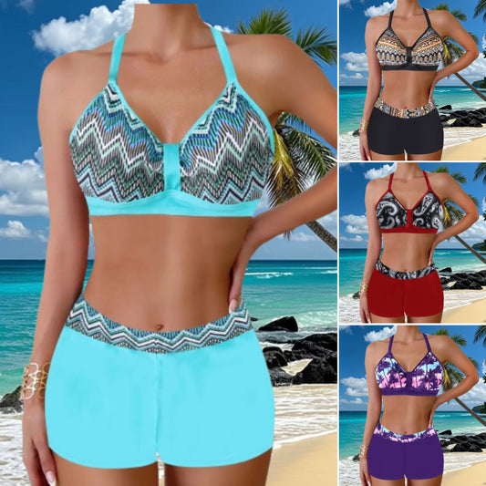 🏖️👙🌴【S-5XL】Komplet kopalk s potiskom za počitnice na plaži 2025