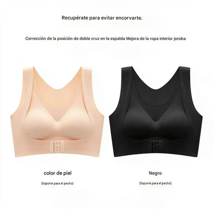 🎉Compra uno y llévate otro gratis⚡ 【M-2XL】Sujetador sin aros con cierre frontal y espalda cruzada: corrige la postura y ofrece máxima sujeción y comodidad.-4369353