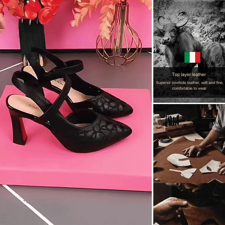 🥰Precio más bajo por tiempo limitado🔥【35-41】Cómodos tacones altos de color liso con punta afilada