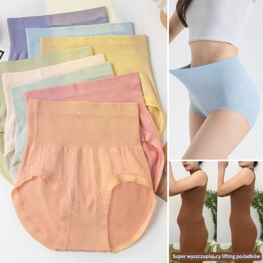 🔥🥰【8 sztuk】  Antybakteryjne majtki o wysokiej talii do kontroli brzucha