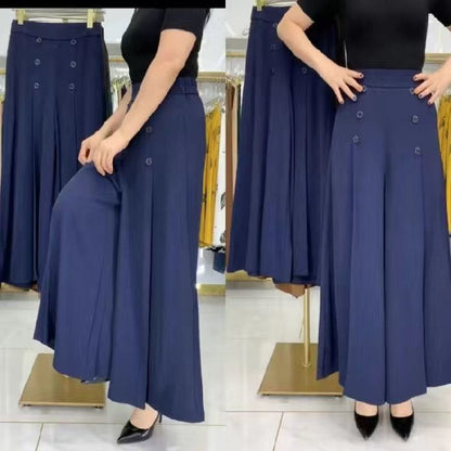 🔥💖【M-5XL】 Γυναικεία φούστα με ψηλή μέση και φαρδιά μπατζάκια για την άνοιξη και το καλοκαίρι του 2026