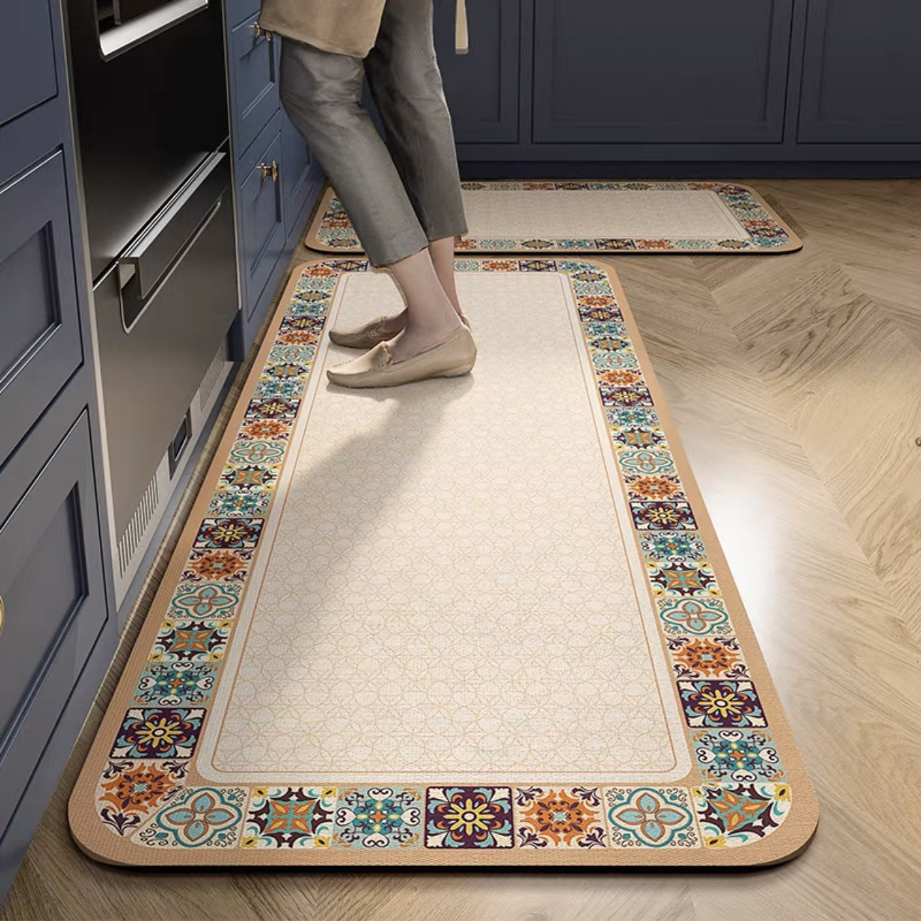 💥💥【se venden como pan caliente】【40*60+40*120cm】Alfombras de cocina y baño antideslizantes y muy absorbentes 4214548