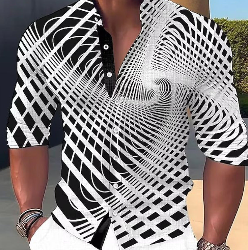 👔🔥【S-6XL】Moška bombažna potiskana majica