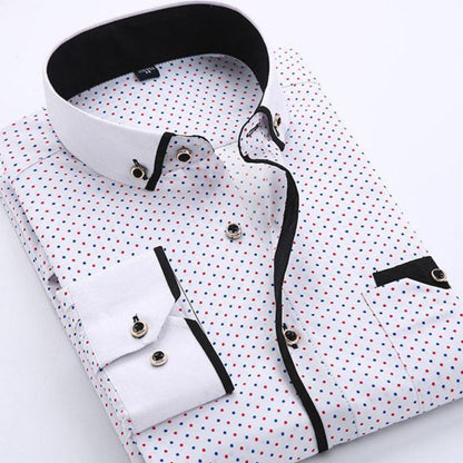 👔【S-5xl】Moška srajca za prosti čas z dolgimi rokavi
