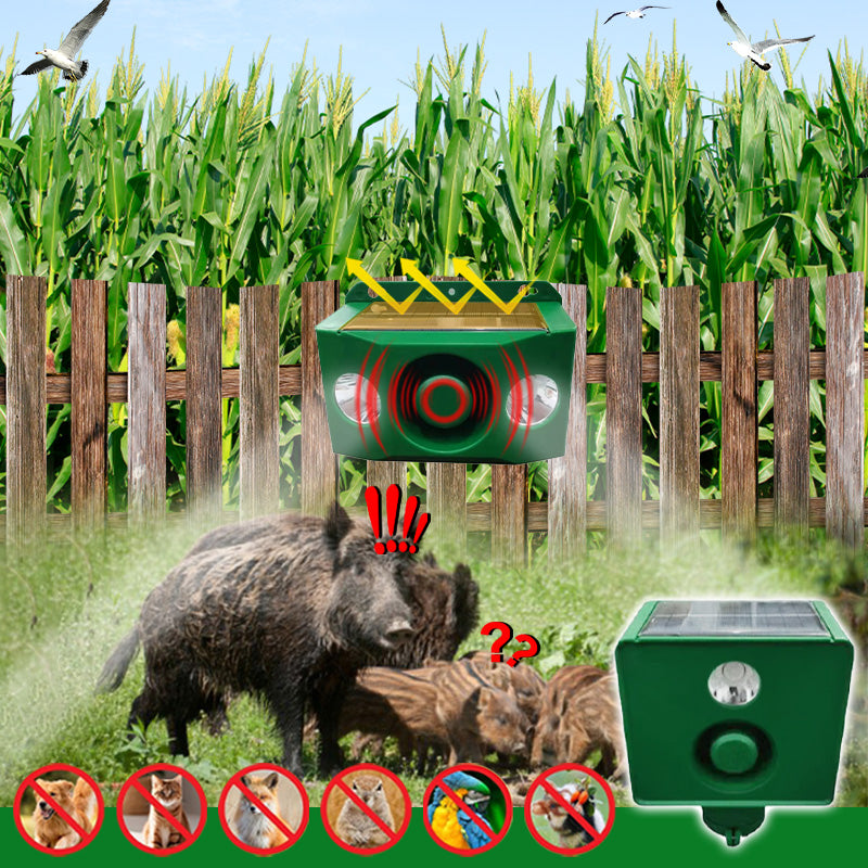 ✨🐅Repelente ultrasónico de animales salvajes alimentado por energía solar