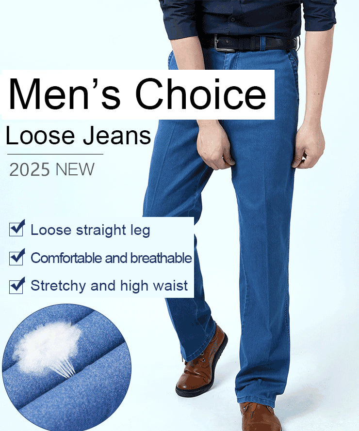 👖👖 2026-ös új férfi nagy méretű, magas derekú farmernadrág