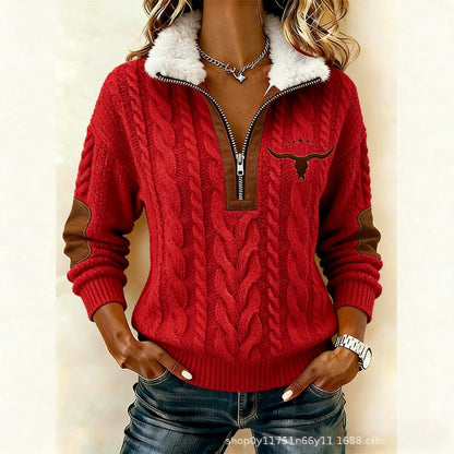 🏆【S-3XL】Niespodzianka na ograniczony czas: 50% zniżki!🔥🔥 Bluza z długim rękawem i nadrukiem oraz futrzany kardigan 4218163