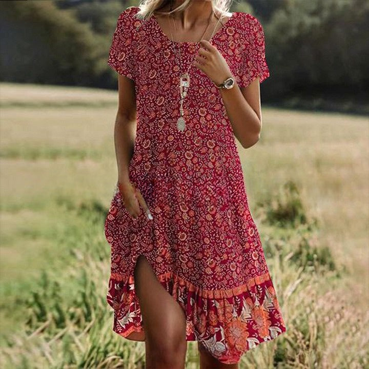 【S-3XL】👗2026 Nova obleka z okroglim vratom