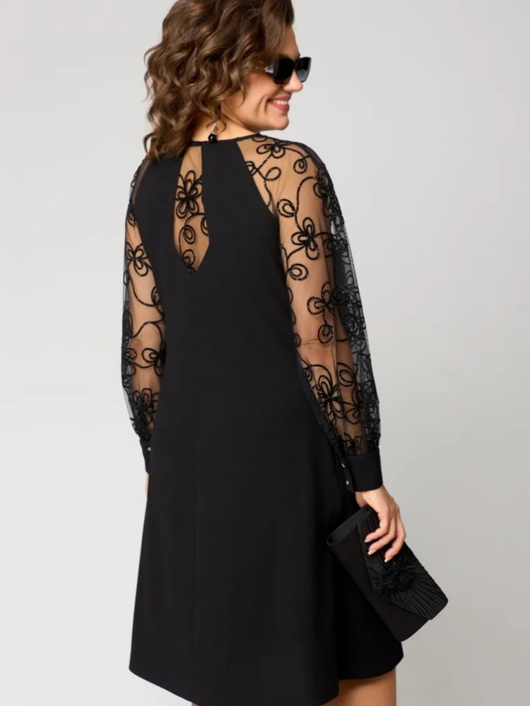 👗 Ograničena ponuda 39% popusta ❤️【S-5XL】2024. novi model haljine s čipkastim rukavima od 100% pamuka, topla i udobna3831775