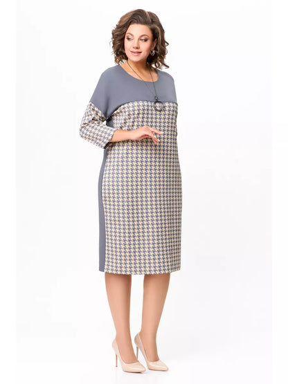 👗【S-5XL】❤️2024 nova večbarvna elegantna karirasta obleka 3759764