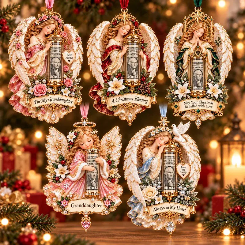 ❤️🎁5-delni komplet za 27 €✨ Božični okrasek za shranjevanje denarja v obliki angela