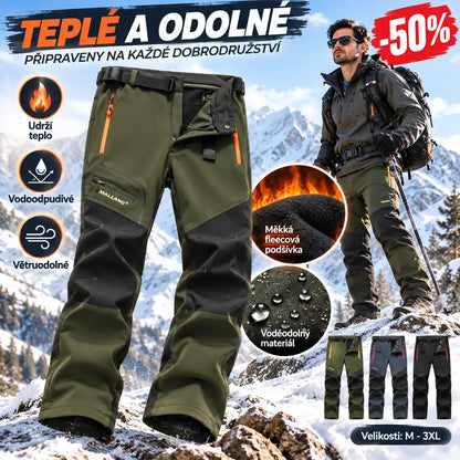 🏃‍♂️【S–5XL】2026 Nové pánské outdoorové kalhoty na podzim a zimu - teplé, fleecové, nepromokavé a větruodolné