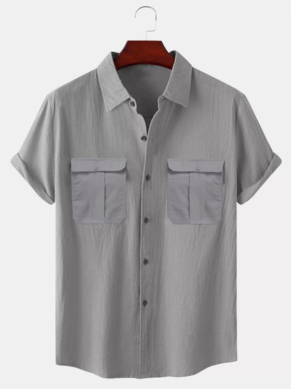🏖️🔥【M-5XL】Nova poletna moška preprosta lanena srajca - prijetna za kožo in mehka