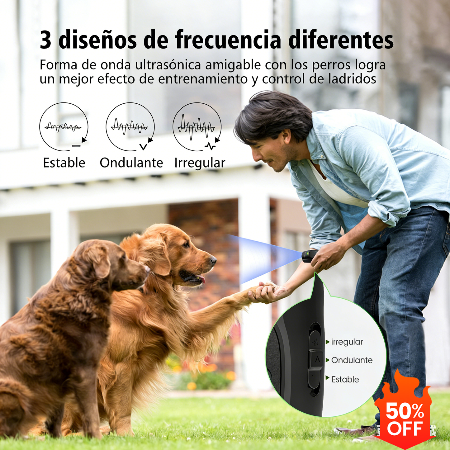 💥👪¡Este repelente ultrasónico para perros puede protegerlo a usted y a su familia!