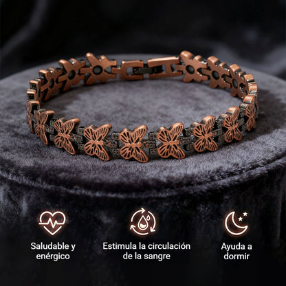 🦋✨ Nastavitelný magnetický měděný náramek s motýlem. Elegantní a pohodlný, vhodný pro všechny příležitosti. 💖 4242950