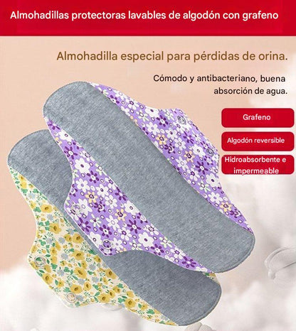 🔥【Paquete de 5】🌈Almohadilla antibacteriana de algodón y grafeno lavable[Limitado a 15 unidades por persona]