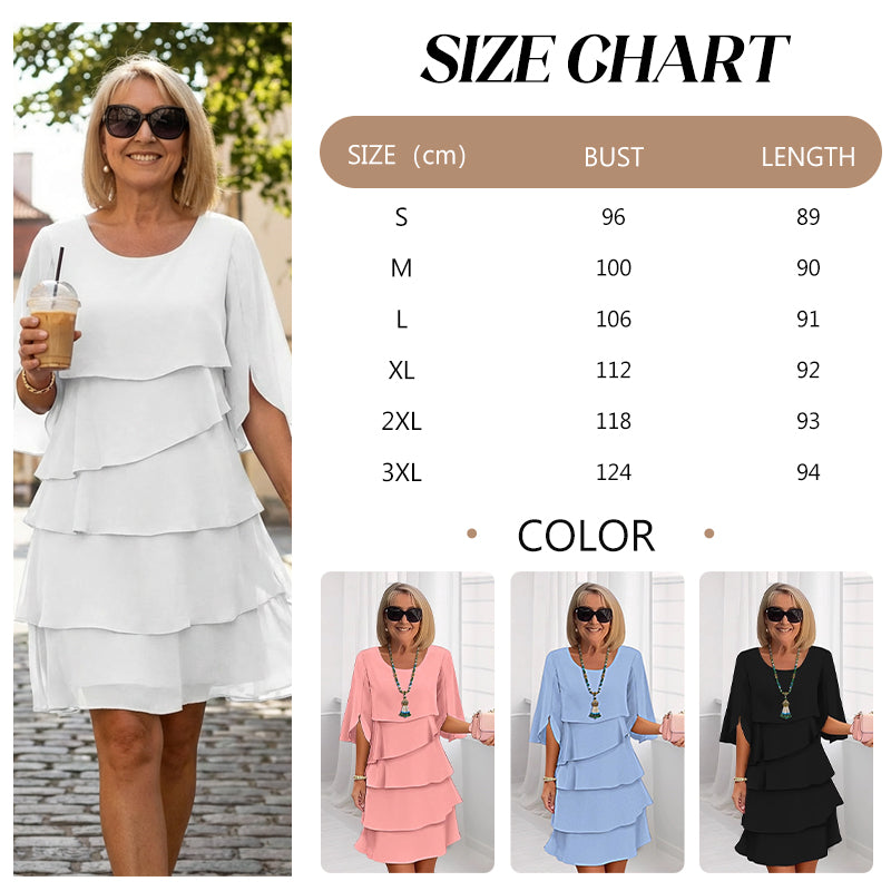 💃【S-3XL】🎁Elegantní vrstvené šaty s volánkovými manžetami, které snadno vytvoří stylový vzhled vhodný pro různé příležitosti💃 4246185