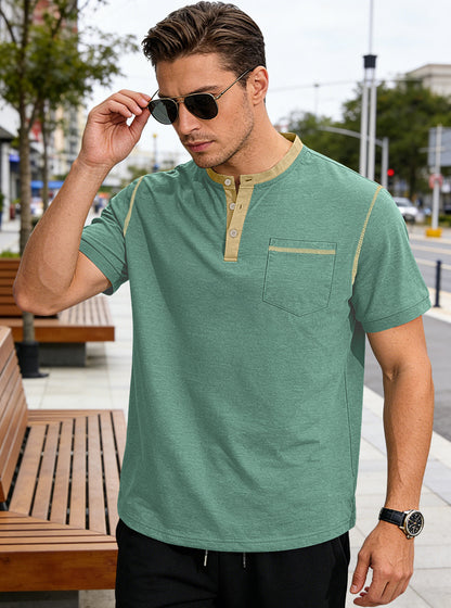 🏕️⛰️Ανδρικό καλοκαιρινό T-shirt-Απλό και μοντέρνο σχέδιο που ταιριάζει παντού.