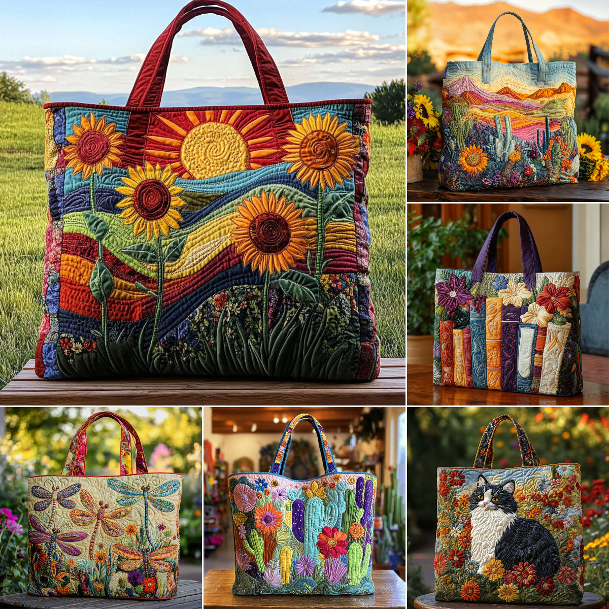 🔥👜Bolsa de mano con diseño floral personalizado (Disponible en 3 tamaños)_4215950