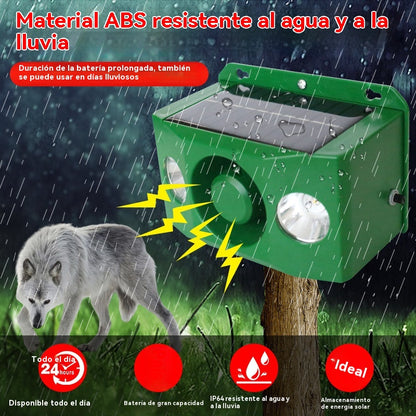 ✨🐅Repelente ultrasónico de animales salvajes alimentado por energía solar