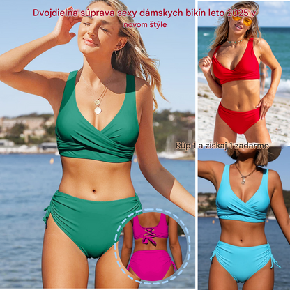 👙【S–3XL】Dámské módní jednobarevné prodyšné bikiny, rychleschnoucí materiál, pohodlné na nošení. 4239864