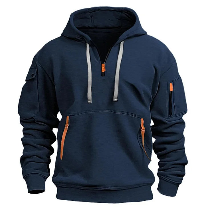👕Novo za jesen/zimo 【S-5XL】 Moška srajca/pulover s kapuco in zadrgo ter številnimi žepi – Brezplačna dostava