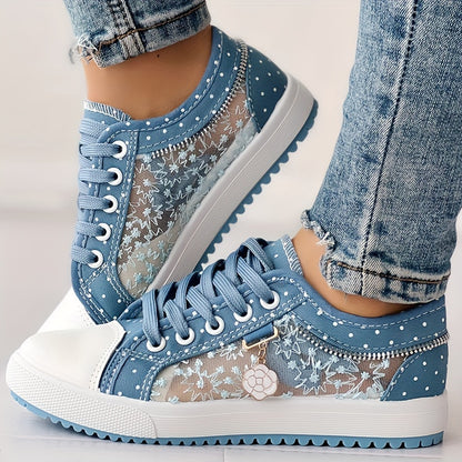 💕【35-42】2026 zapatos de lona de encaje huecos casuales de moda