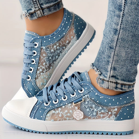 💕【35-42】2026 zapatos de lona de encaje huecos casuales de moda