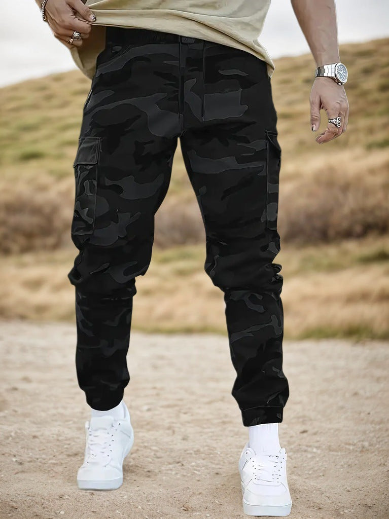 🛠️  👖 Trpežne taktične delovne hlače - iz mešanice najlona in bombaža z več praktičnimi žepi, idealne za delo na prostem 🌲
