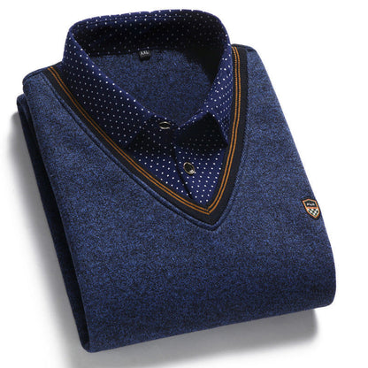 👔 [M-4XL] Nowa męska koszula dzianinowa z aksamitu na jesień/zimę 4213343