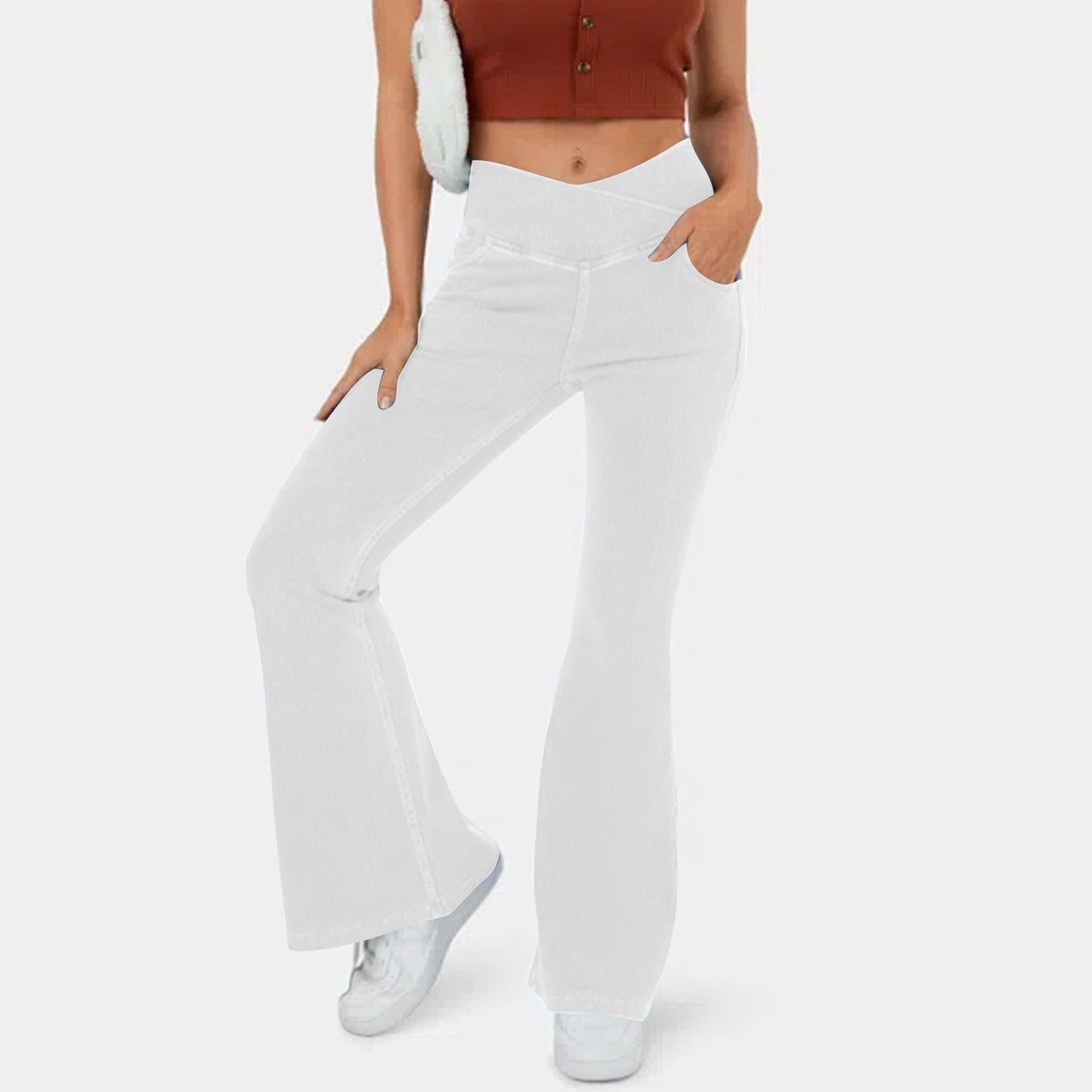 💥Novedad: 50% de descuento💥【XS-4XL】Jeans acampanados ajustados de talle alto con efecto de realce de cadera