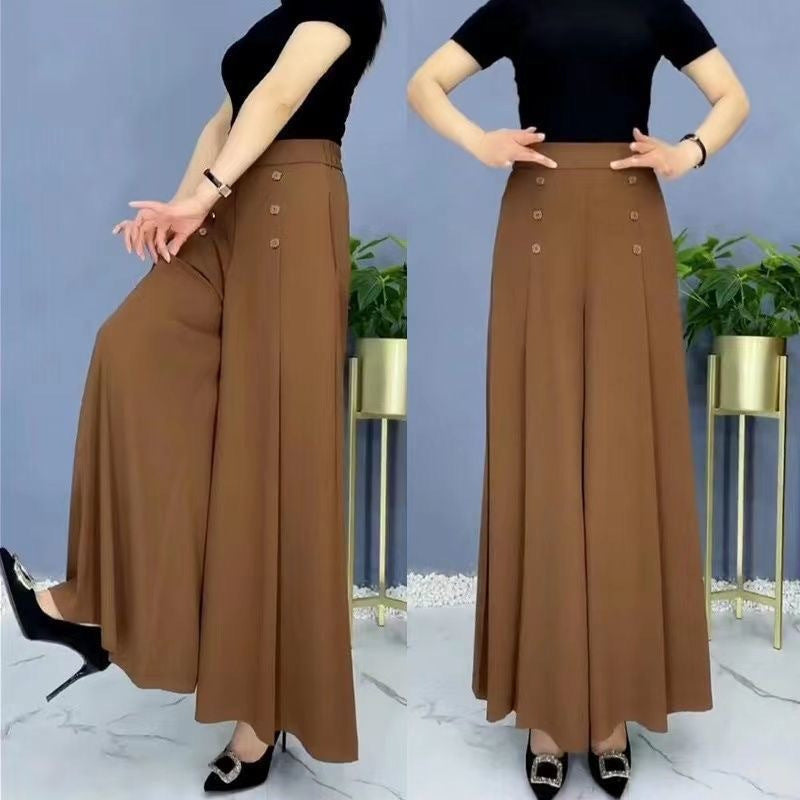 🔥💖【M-5XL】 Γυναικεία φούστα με ψηλή μέση και φαρδιά μπατζάκια για την άνοιξη και το καλοκαίρι του 2026