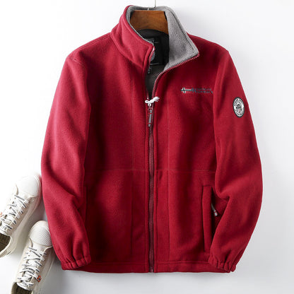 【S-3XL】 Chaqueta de forro polar aterciopelado gruesa para hombre, para otoño e invierno, cálida, ligera, tallas grandes
