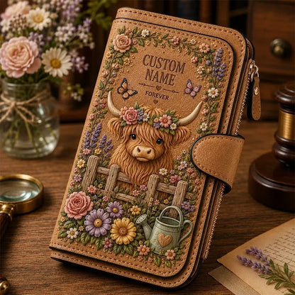 💰💰Cartera personalizada con relieve de jardín