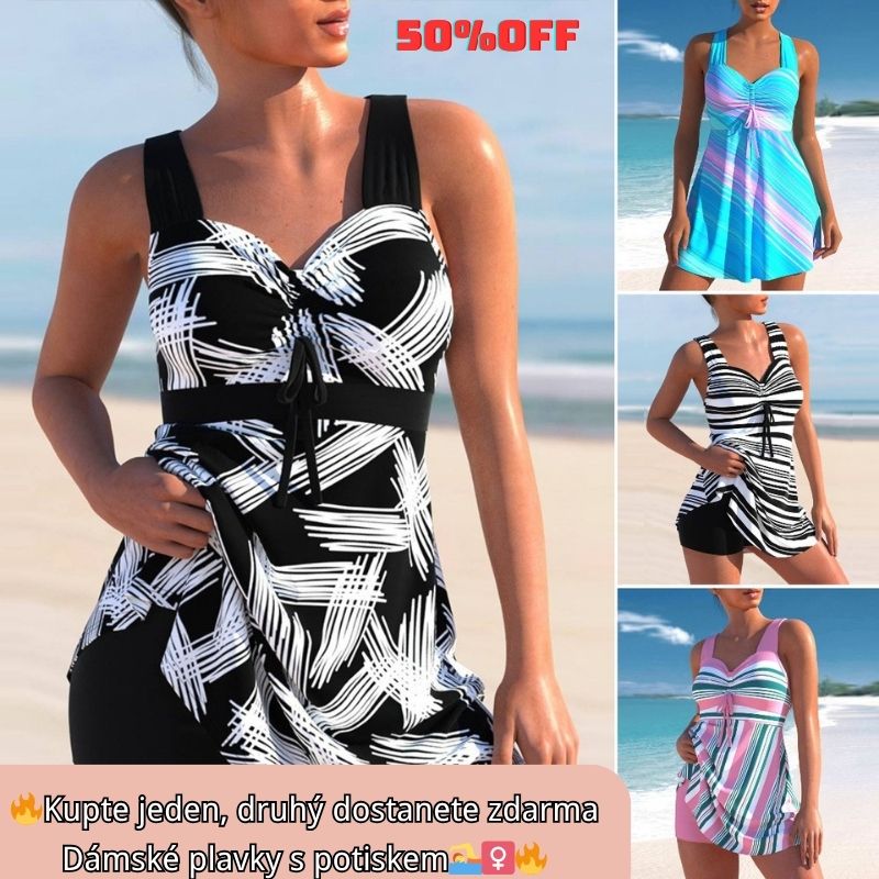 🩱🏖️【S-5XL】【✨Kupte jeden kus zdarma】Nový dámský plavkový set s potiskem, rok výroby 2026