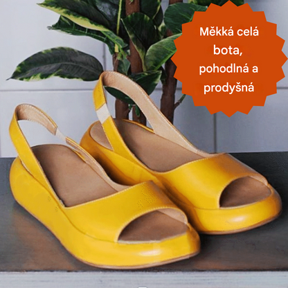 🔥【35-43】👡 Pohodlné dámské sandály z měkké kůže se silnou podrážkou 4245132