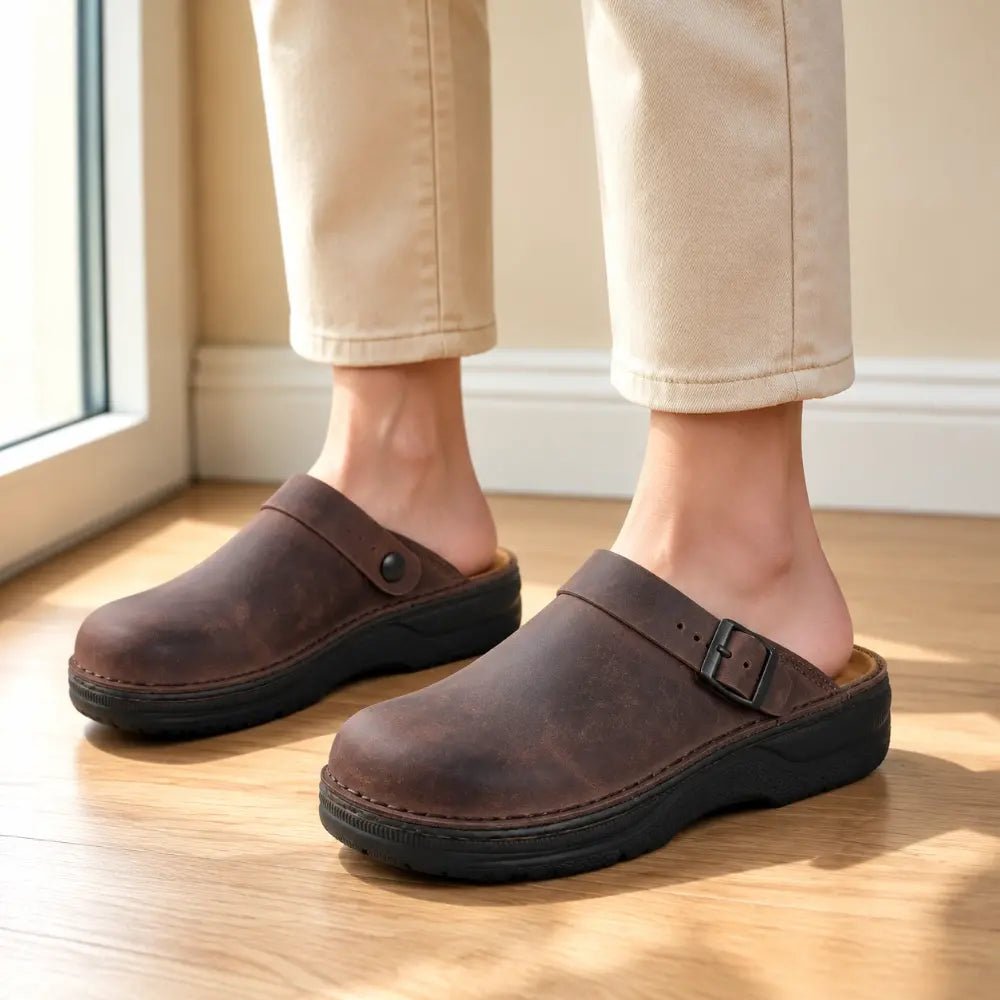 😎Poslední den 50% sleva🔥【38-48】😎 Unisex multifunkční ležérní pantofle z pravé kůže s měkkou podrážkou