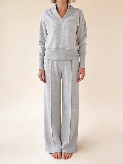 🥰【M-5XL】Nowy damski komplet garniturowy | Dwuczęściowy komplet z dzianiny z długim rękawem✨ 4223461