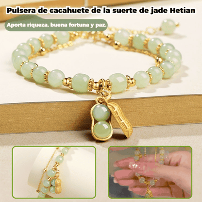 🔥【Compre 1 y obtenga 1 gratis】Una pulsera de jade Hetian de doble capa, que simboliza la buena fortuna y la prosperidad.