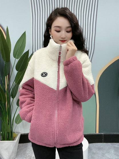 🔥🐏【M-4XL】Zimska flis jakna, bombažna jakna, ojačana bombažna jakna iz jagnječje volne, topla jakna