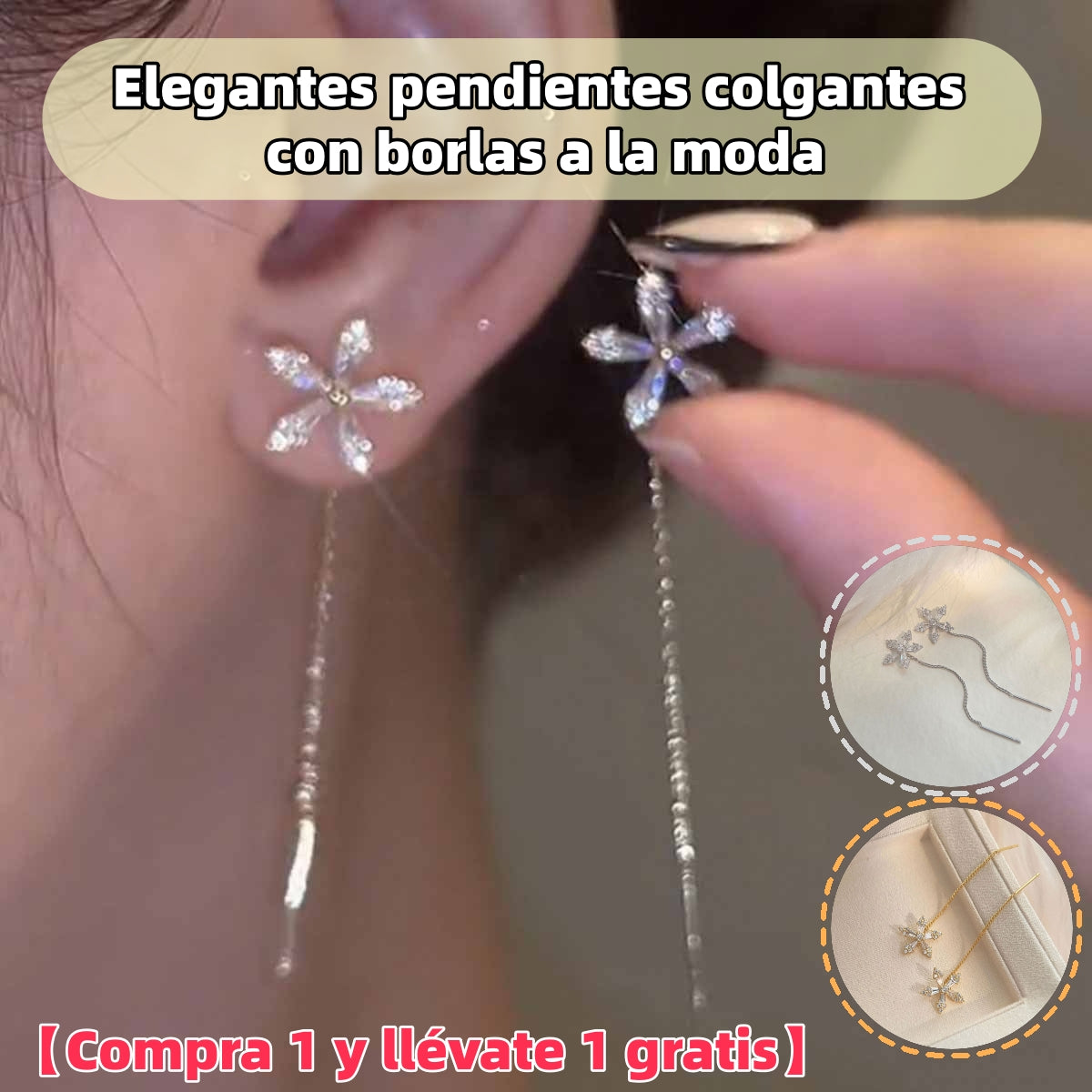 【Compra 1 y llévate 1 gratis】Elegantes pendientes colgantes con borlas a la moda