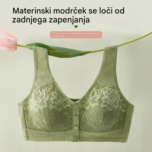 😍【3-paket】Ženski čipkasti nedrček, brez jeklenega obroča, udobni gumbi spredaj😍【40-100kg】
