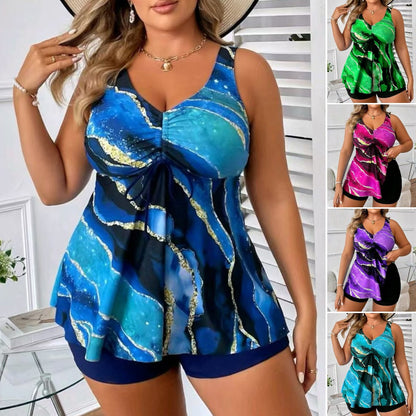 🏖️👙🌴【S-5XL】Elegantne kopalke s potiskom za večje velikosti