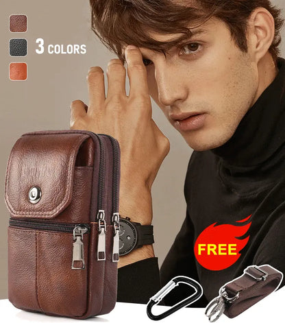 💼Nov moški nahrbtnik iz pravega usnja v retro slogu, izdelan iz zgornje plasti kravje kože, zelo odporen proti obrabi in vodoodporen.
