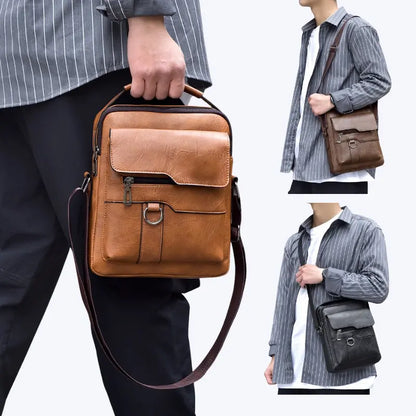 🔥Nova promocija 50% popusta 👜 Moderna in vsakodnevna moška usnjena torba z veliko zmogljivostjo