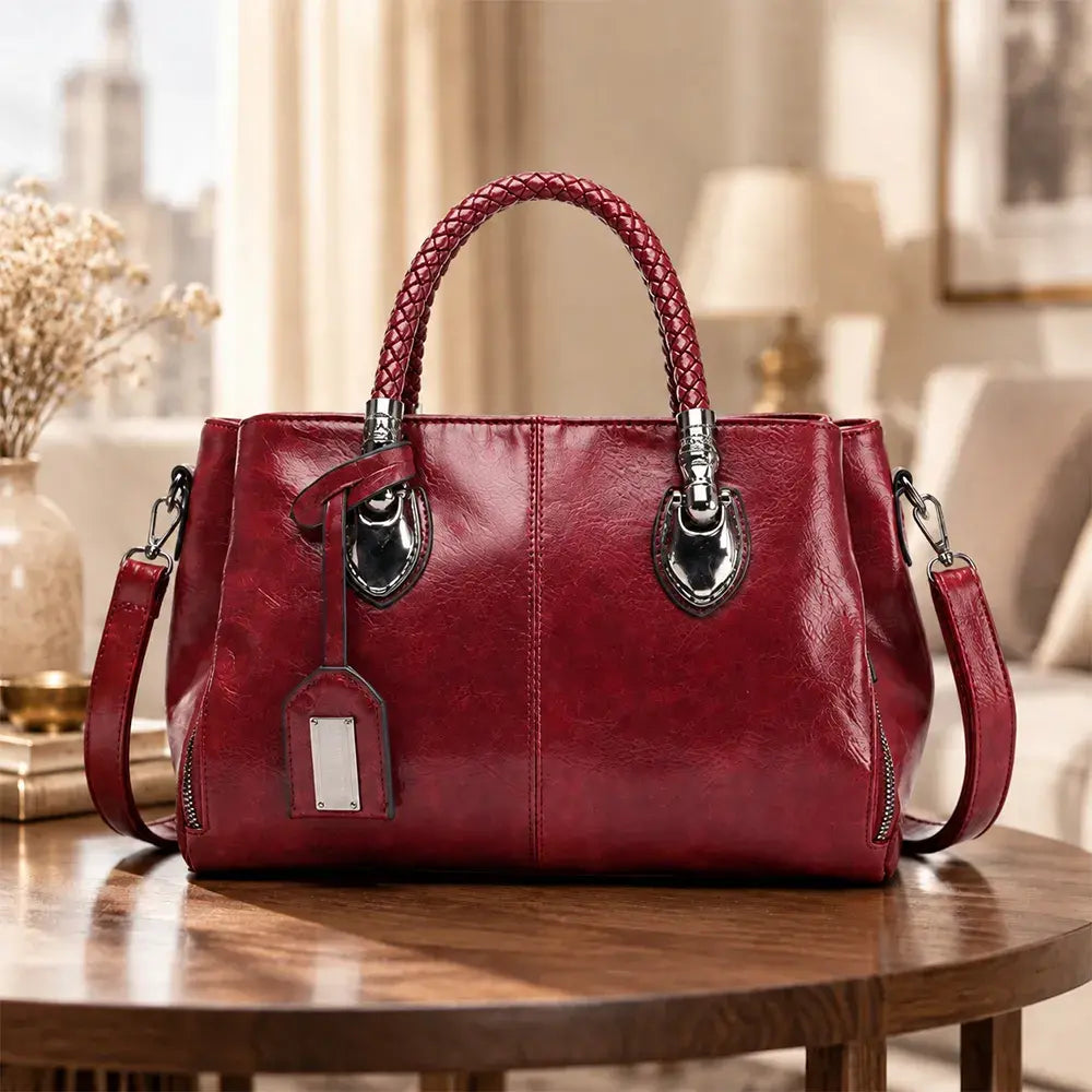 💼💄[Zadnji dan – 50 % popust] Ženska torbica iz pravega usnja – mehka in elegantna; lahko jo nosite v roki ali čez ramo.